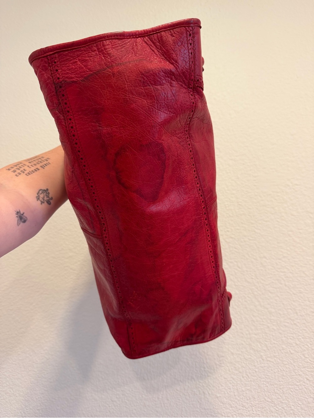 Balenciaga Citybag Giant Brogues Work Crimson red Vintage Y2K - Picture 4 of 13
